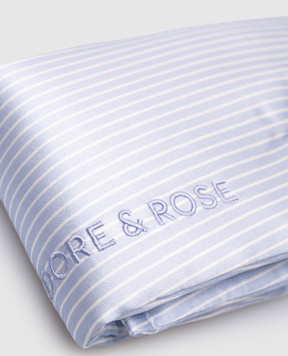 Dore & Rose Голубая маска для сна из шелка в полоску DEEPSLEEPMASK