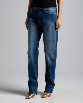 Versace Jeans Couture Сині джинси з патчем логотипа 76HAB5B0DW009M31