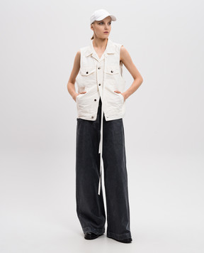 Ann Demeulemeester Белый джинсовый жилет Juliette B0010181FA559