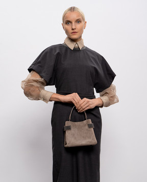 Brunello Cucinelli Коричнева замшева сумка Essence MBDLD2499