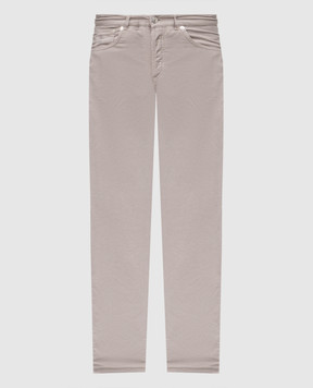 Brunello Cucinelli Серые вельветовые брюки с логотипом M279DI1780