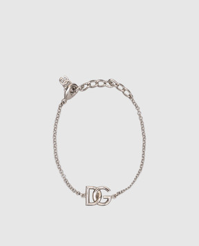 Dolce&Gabbana Сріблястий браслет з логотипом DG WBN5W1W1111