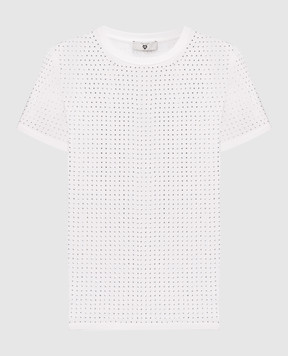 Twinset Біла футболка з кристалами 241LB23GG