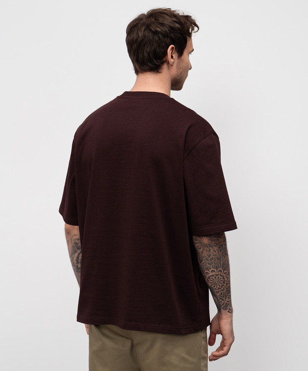 Ami Paris Футболка с вышивкой эмблемы Ami de Coeur UTS074726 изображение 4