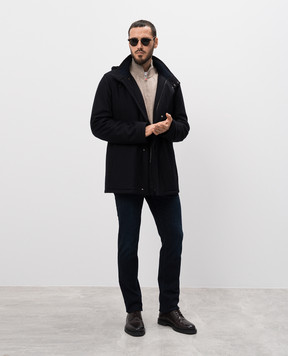 Kiton Бежевый свитер из кашемира с вышивкой логотипа UMK0435