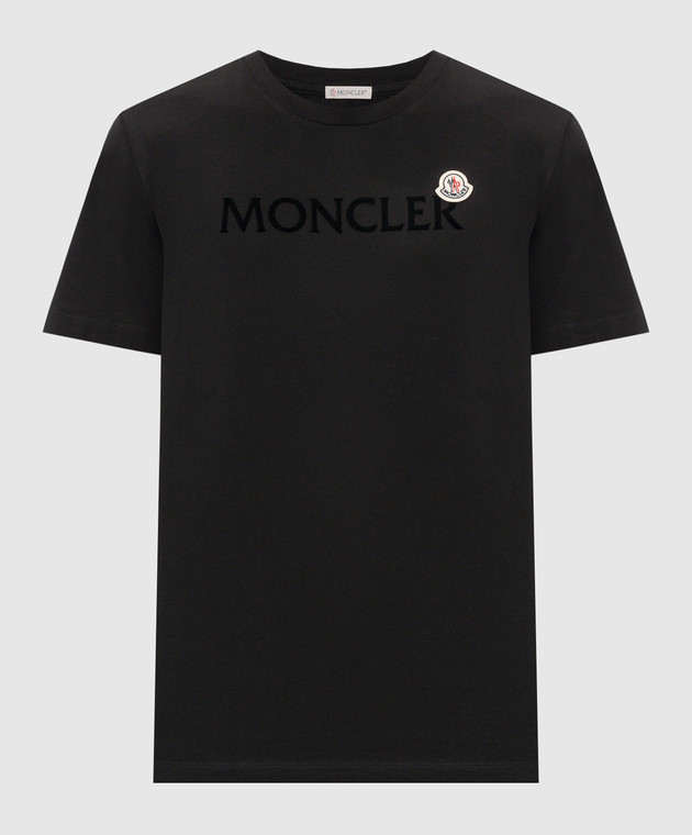 Moncler - Черная футболка с логотипом J20918C000248390T купить в