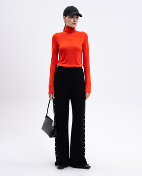 Jil Sander Помаранчевий гольф з вовною з логотипом J40GC0020J70021