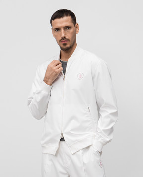Brunello Cucinelli Біла спортивна куртка з емблемою MB4229084T