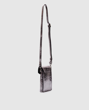 Gianni Chiarini Срібляста шкіряна сумка Corallo з логотипом BS10841ARAMIS