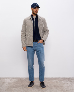 Brunello Cucinelli Блакитні джинси з ефектом потертості ME645D3210