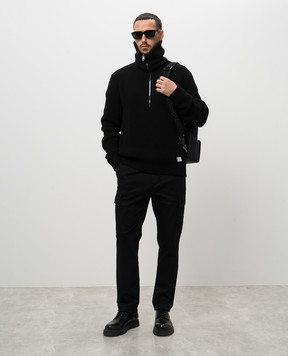 Dolce&Gabbana Чорні штани карго з логотипом GP0Y1TFUFL3