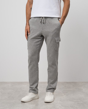 CAPOBIANCO Серые брюки с логотипом 17M721DF004656GREY
