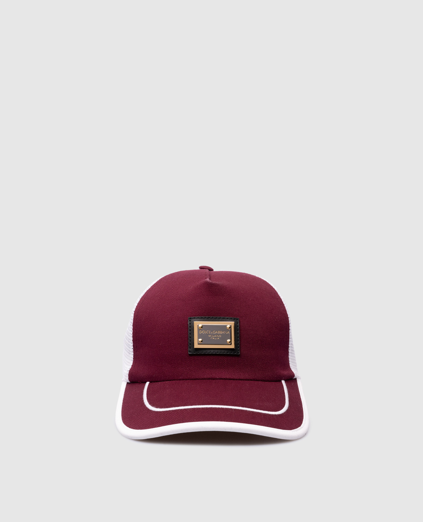 Burgundy cap with logo patch
