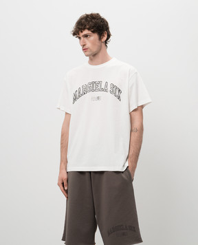 Maison Margiela MM6 Біла футболка з принтом логотипа SH0GC0046S24312