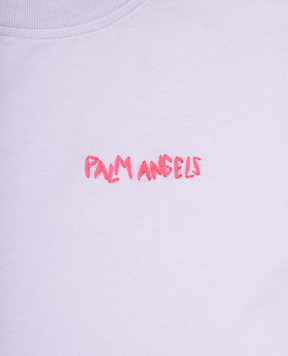 Palm Angels Детская фиолетовая футболка Block PGAA002S25JER004812