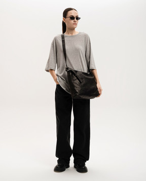 Ann Demeulemeester Серая меланжевая футболка Aga с принтом Sunset Bleeding B0012550FA226