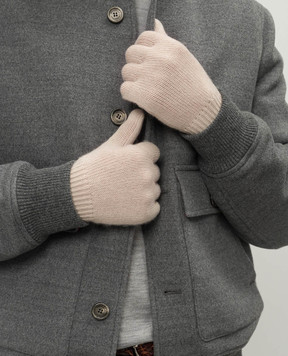 Brunello Cucinelli Бежевые перчатки из кашемира M2293118
