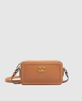 Valentino Коричневая кожаная сумка кросс-боди ALLTIME 7W2P0AI5RZR