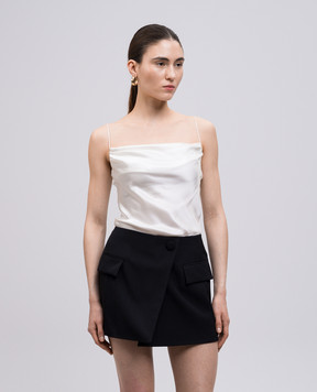 Balmain Белый топ из шелка EF0AD400SE95