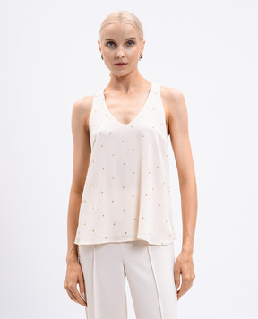Twinset Бежевий топ з люрексом 252TP2034