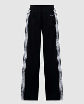 Off-White Черные брюки с кружевом OWCJ001F24JER001