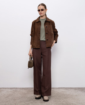 Max Mara Коричневая замшевая куртка CLOE CLOE