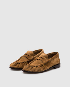 Saint Laurent Коричневі замшеві лофери 8189082W5AC