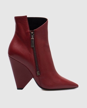Saint Laurent Червоні шкіряні ботильйони 541977