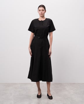 PROENZA SCHOULER Черное платье миди с поясом WL2513502AC153