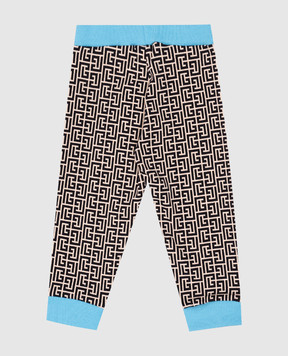 Balmain Детские черные джогеры с логотипом BW6700Z2411