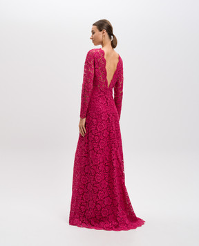 Valentino Розовое платье из кружева HB3VS1DW
