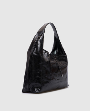Gianni Chiarini Черная кожаная сумка ANGELICA с логотипом BS11221WAXY