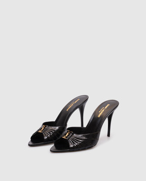 Saint Laurent Черные кожаные мюли Вabylone 799606AAC4K