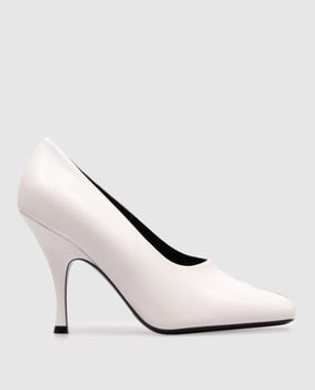 Khaite Белые кожаные туфли Eva Peep Toe F2030931