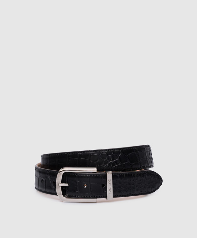Enrico Mandelli - Black crocodile leather belt ZZBLT45618 - buy with ...