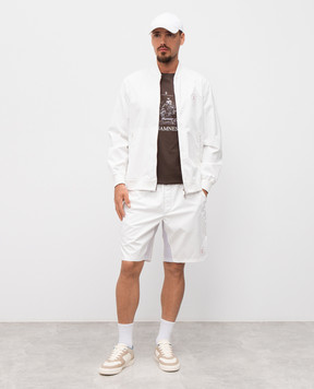 Brunello Cucinelli Білі шорти з емблемою логотипа MB4223590T