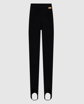 Balmain Чорні легінси зі штрипками FF0OC013JL05