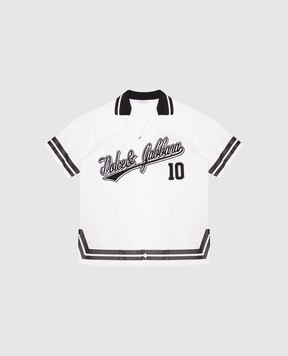Dolce&Gabbana Дитяча біла сорочка з контрастним логотипом L44S04G7L6V56