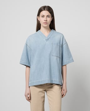 Bottega Veneta Голубая джинсовая футболка 774676V3N60