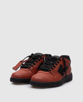 Off-White Корчевые кожаные кроссовки Оut Оf Оffice OMIA189F24LEA00D