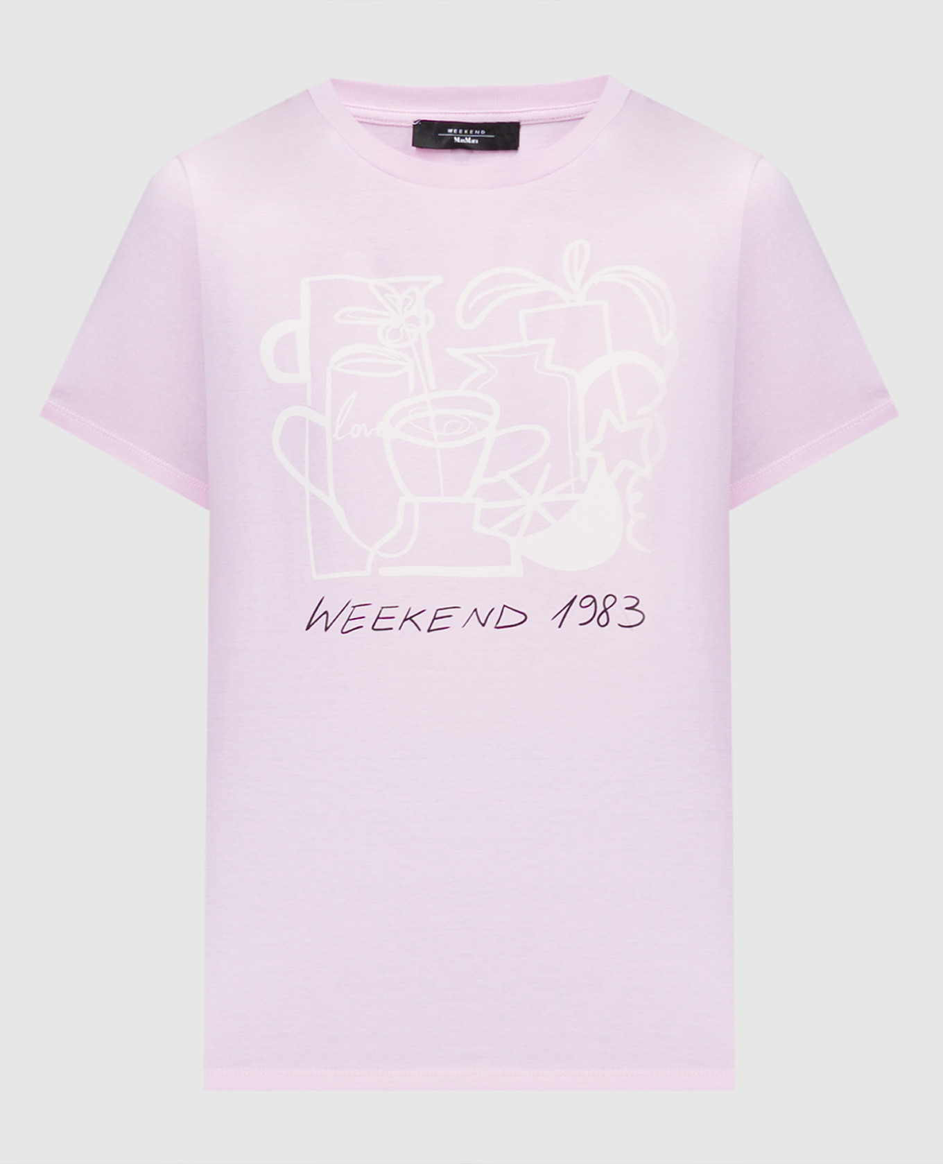 Pink t-shirt with Nervi print