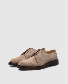 Brunello Cucinelli Бежевые замшевые дерби MZUPEAX810