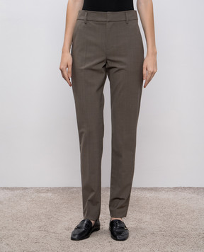 Brunello Cucinelli Коричневі штани з вовною MPW07P8584