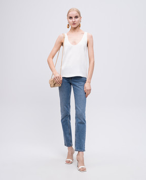 Twinset Бежевий топ з логотипом 251TP2651