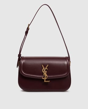Saint Laurent Бордова шкіряна сумка SOLFERINO 8435240SX0W