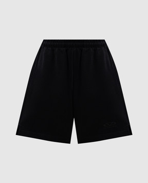 Vetements Черные шорты с принтом логотипа UA66SS600BBw