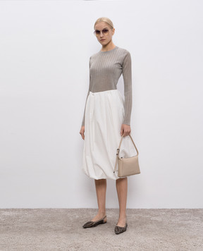 Brunello Cucinelli Біла спідниця Bubble Hem ML140G3759
