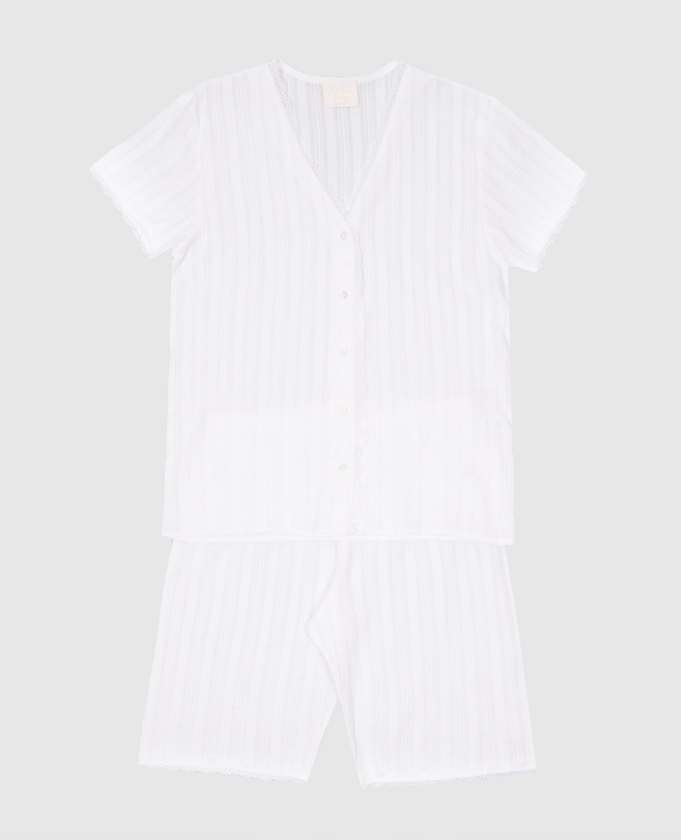 

Детская белая пижама с вышивкой, Белый, Пижамы