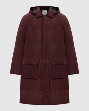 Brunello Cucinelli Бордовий пуховик MG5019946