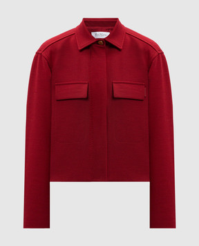 Max Mara Красная укороченная куртка TALAMO с шерстью TALAMO